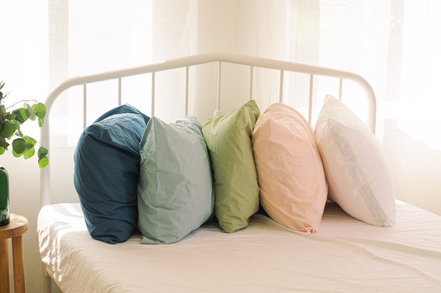Maplecrest Home - Crinkle Percale Organic Cotton Sheet Set + Pillowcases (Final Sale)
