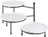 Tiered Serving Tray for Party, 10 Inch Dessert Display Stand, Black | 3*Porcelain Durable Round Serving Plates, Microwave/Dishwasher Safe,Easy Clean, Cupcakes Fruit Modern Serving