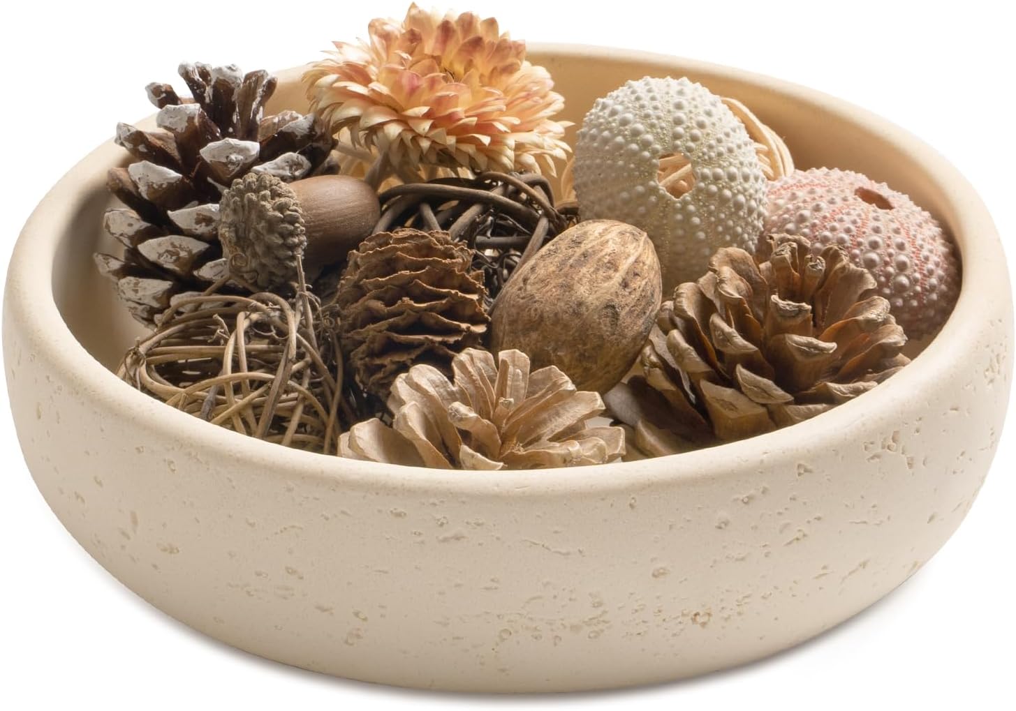 Resin 7“ Decorative Bowl for Home Decor, Key Bowl for Entryway Table Decor, Modern Coffee Tables Centerpiece, Fruit Bowl (Only Bowl)