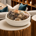 7-Inch Resin Decorative Bowl for Home Decor, Modern Catchall Bowl for Entryway Table, Coffee Table Centerpiece