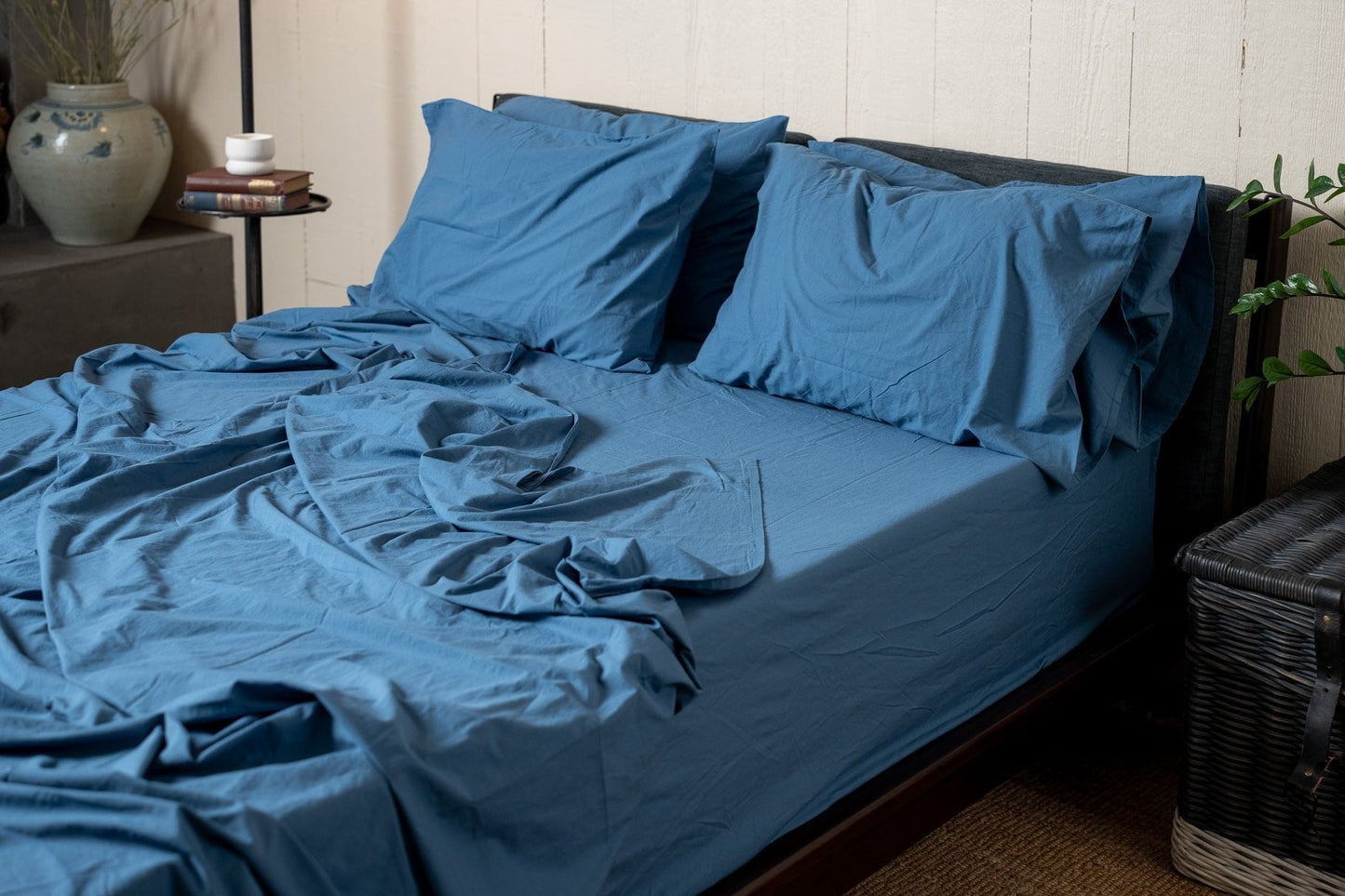 Maplecrest Home - Crinkle Percale Organic Cotton Sheet Set + Pillowcases (Final Sale)
